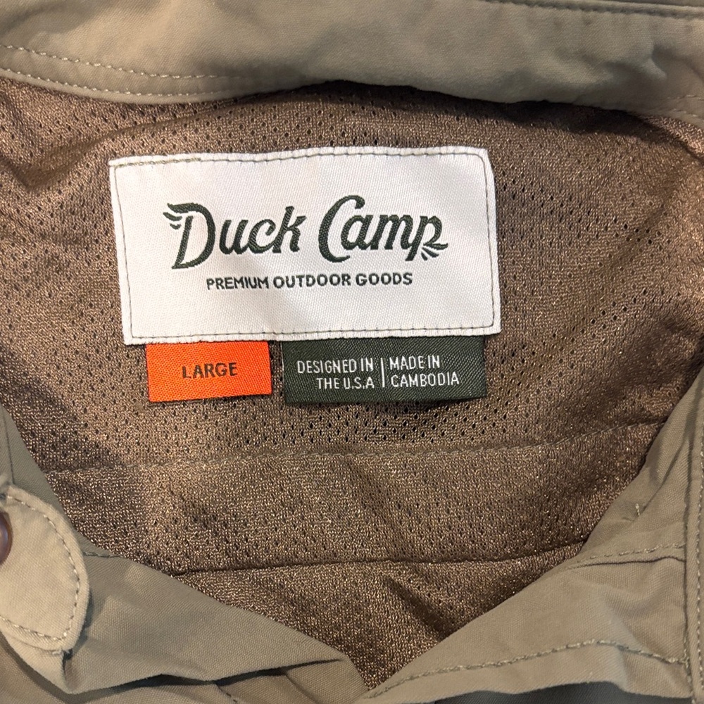 Duck camp Men's Olive Shirt Jacket - Picture 2 of 2